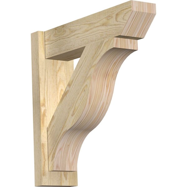Ekena Millwork Funston Slat Rough Sawn Outlooker, Douglas Fir, 6"W x 22"D x 22"H OUT06X22X22FST06RDF - main